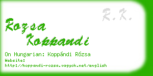 rozsa koppandi business card